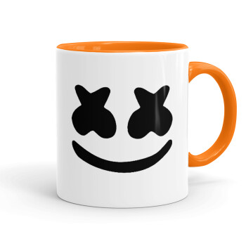 Marshmello, Mug colored orange, ceramic, 330ml