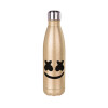 Glitter gold stainless steel thermos bottle, double-walled, 500ml