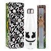 Easter candle, metallic white thermos bottle (500ml) & aromatic flat candle (30cm) (GRAY)