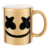 Mug ceramic, gold mirror, 330ml