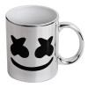 Mug ceramic, silver mirror, 330ml