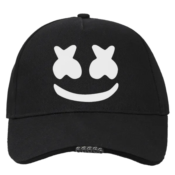 Marshmello — Work & Activity LED Light Cap – Perfect for Night & Low Light Conditions (100% COTTON, ADULT, UNISEX)