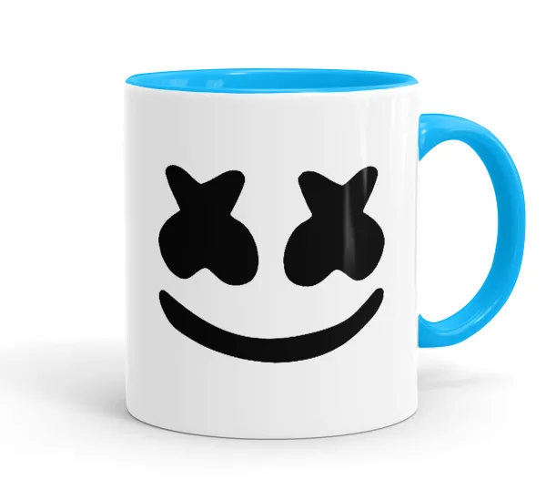 Marshmello — Κούπα χρωματιστή γαλάζια, κεραμική, 330ml