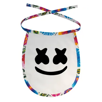 Marshmello, Σαλιάρα μωρού αλέκιαστη με κορδόνι Χρωματιστή