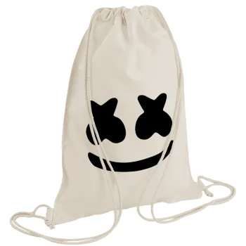 Marshmello, Τσάντα πλάτης πουγκί GYMBAG natural (28x40cm)