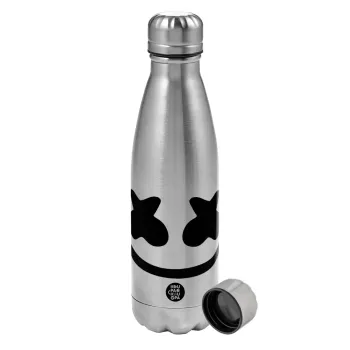 Marshmello, Metallic water bottle, stainless steel, 750ml
