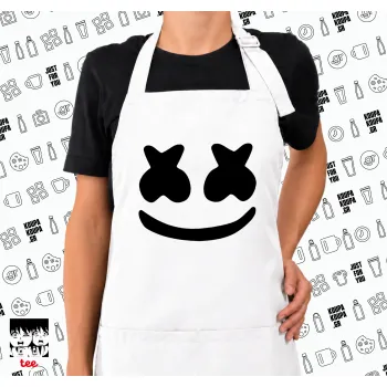 Marshmello, Ποδιά μακριά Σεφ ολόσωμη με τσέπες white (ΕΝΗΛΙΚΩΝ)