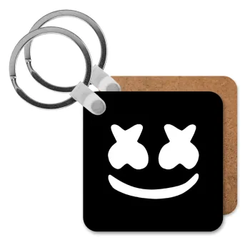 Marshmello, Μπρελόκ Ξύλινο τετράγωνο MDF