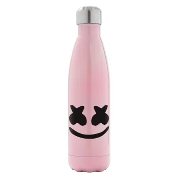 Marshmello, Metal mug thermos Pink Iridiscent (Stainless steel), double wall, 500ml