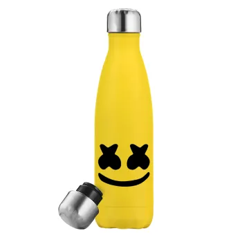 Marshmello, Yellow Stainless Steel Metallic Thermos, double-walled, 500ml