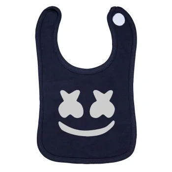 Marshmello, Σαλιάρα με Σκρατς 100% Organic Cotton Μπλε (0-18 months)
