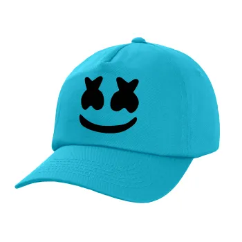 Marshmello, Καπέλο Ενηλίκων Baseball, 100% Βαμβακερό,  Γαλάζιο (ΒΑΜΒΑΚΕΡΟ, ΕΝΗΛΙΚΩΝ, UNISEX, ONE SIZE)