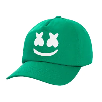 Marshmello, Adult Baseball Cap, 100% Cotton, Green (COTTON, ADULT, UNISEX, ONE SIZE)