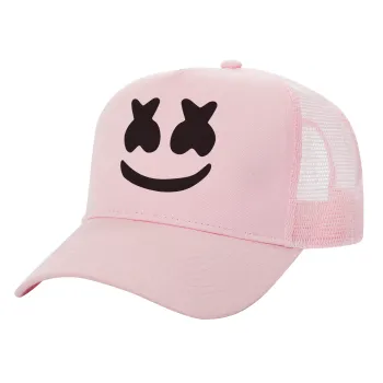 Marshmello, Καπέλο Παιδικό Structured Trucker, με Δίχτυ, ΡΟΖ (100% ΒΑΜΒΑΚΕΡΟ, ΠΑΙΔΙΚΟ, UNISEX, ONE SIZE)