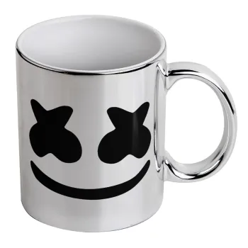 Marshmello, Mug ceramic, silver mirror, 330ml