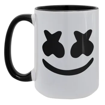Marshmello, Κούπα Mega 15oz, κεραμική Μαύρη, 450ml