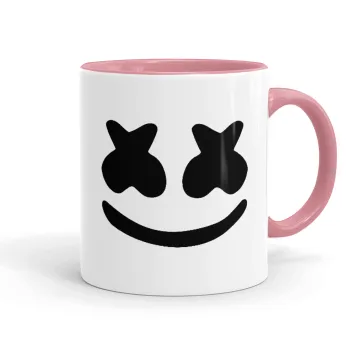 Marshmello, Κούπα χρωματιστή ροζ, κεραμική, 330ml