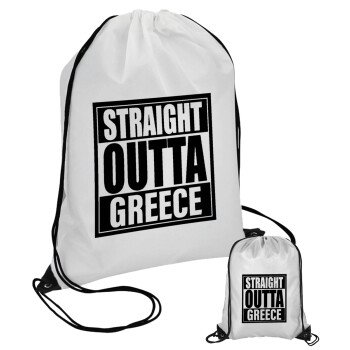 Straight Outta greece, Τσάντα πουγκί με μαύρα κορδόνια (1 τεμάχιο)