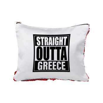Straight Outta greece, Τσαντάκι νεσεσέρ με πούλιες (Sequin) Κόκκινο