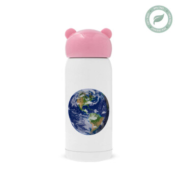 Planet Earth, Ροζ ανοξείδωτο παγούρι θερμό (Stainless steel), 320ml