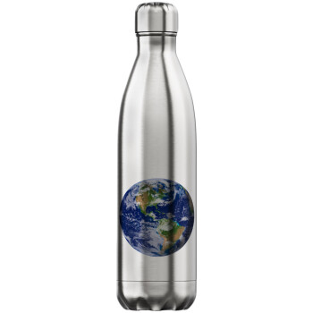 Planet Earth, Μεταλλικό παγούρι θερμός Inox (Stainless steel), διπλού τοιχώματος, 750ml