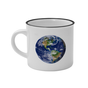 Planet Earth, Κούπα κεραμική vintage Λευκή/Μαύρη 230ml