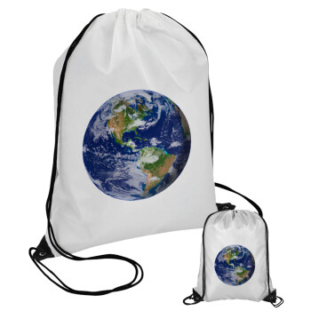 Planet Earth, Τσάντα πουγκί με μαύρα κορδόνια (1 τεμάχιο)