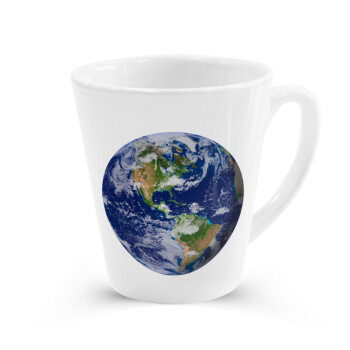 Planet Earth, Κούπα κωνική Latte Λευκή, κεραμική, 300ml