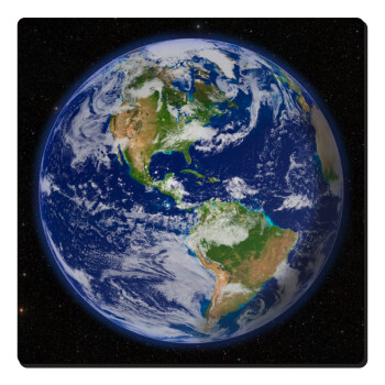Planet Earth, Τετράγωνο μαγνητάκι ξύλινο 6x6cm