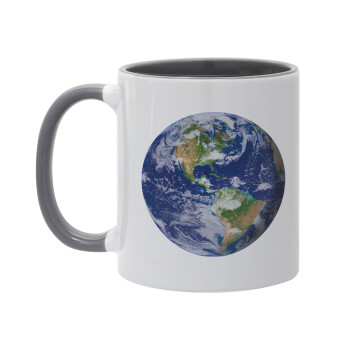 Planet Earth, Κούπα χρωματιστή γκρι, κεραμική, 330ml