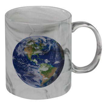 Planet Earth, Mug ceramic marble style, 330ml