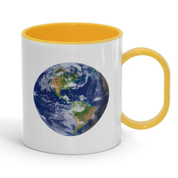 Planet Earth, Κούπα (πλαστική) (BPA-FREE) Polymer Κίτρινη για παιδιά, 330ml