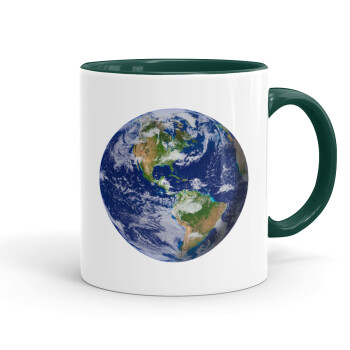 Planet Earth, Mug colored green, ceramic, 330ml