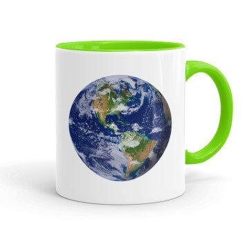 Planet Earth, Mug colored light green, ceramic, 330ml