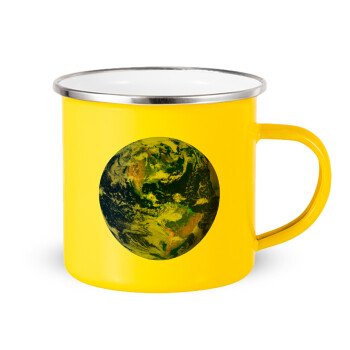 Planet Earth, Κούπα Μεταλλική εμαγιέ Κίτρινη 360ml