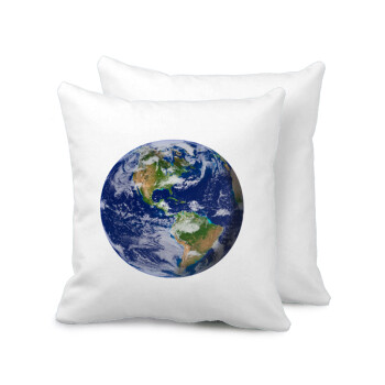 Planet Earth, Μαξιλάρι καναπέ 40x40cm περιέχεται το  γέμισμα