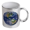 Mug ceramic, silver mirror, 330ml