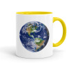 Mug colored yellow, ceramic, 330ml