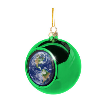 Planet Earth, Χριστουγεννιάτικη μπάλα δένδρου Πράσινη 8cm