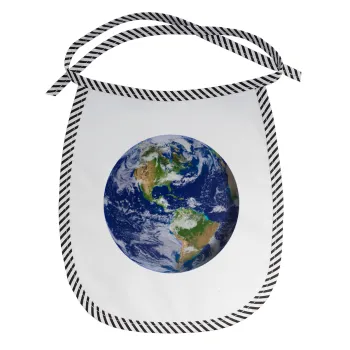 Planet Earth, Σαλιάρα μωρού αλέκιαστη με κορδόνι Μαύρη