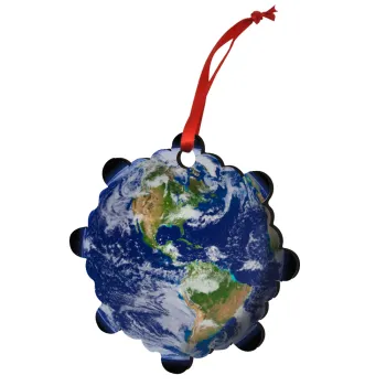 Planet Earth, Στολίδι Χριστουγεννιάτικο στολίδι snowflake ξύλινο 7.5cm