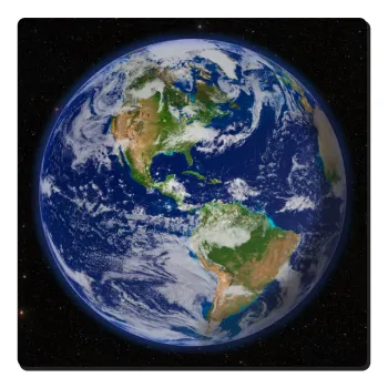 Planet Earth, Τετράγωνο μαγνητάκι ξύλινο 6x6cm
