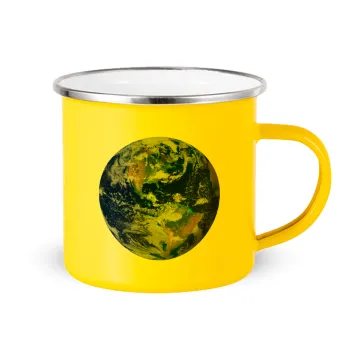 Planet Earth, Κούπα Μεταλλική εμαγιέ Κίτρινη 360ml