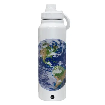 Planet Earth, Θερμός 1L Ανοξείδωτο με Βάση Κινητού & Διπλά Τοιχώματα