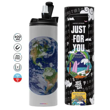 Planet Earth, Tumbler stainless steel GREY 600ml