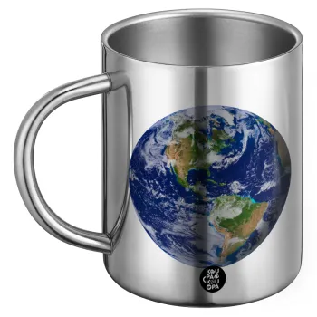 Planet Earth, Ανοξείδωτη Μεταλλική Κούπα 450ml - Διπλού Τοιχώματος