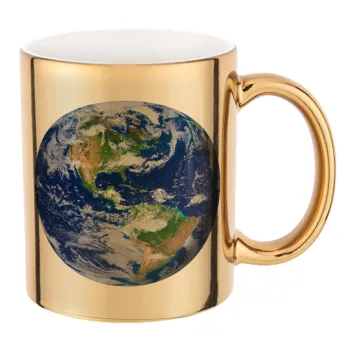 Planet Earth, Κούπα κεραμική, χρυσή καθρέπτης, 330ml