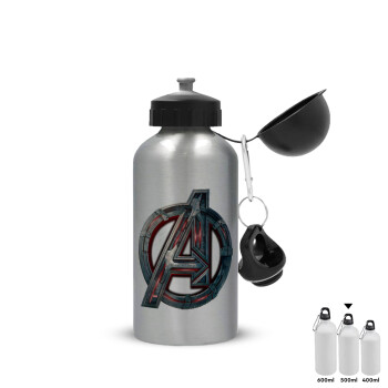 Avengers, Metallic water jug, Silver, aluminum 500ml