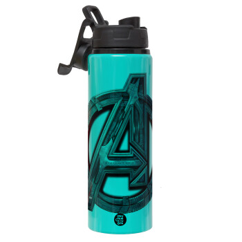 Avengers, Metallic water bottle with safety lid, 850ml aluminum