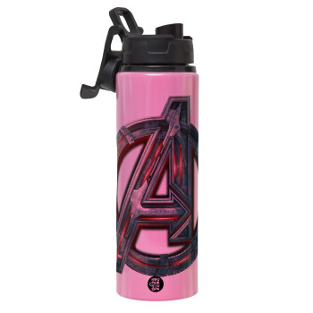 Avengers, Μεταλλικό παγούρι νερού με καπάκι ασφαλείας, αλουμινίου 850ml